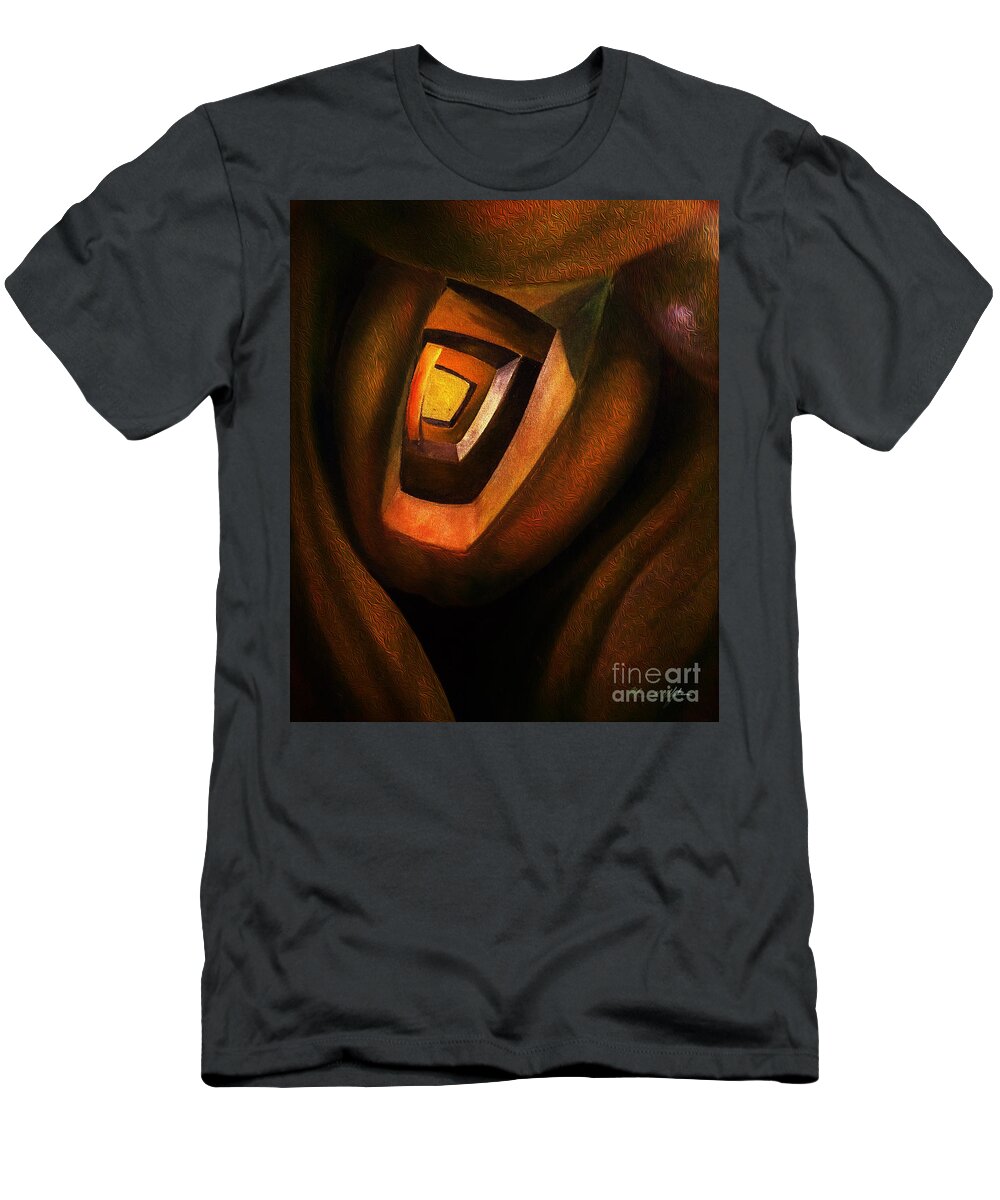 The Apple T-Shirt featuring the digital art The Apple 5 by Aldane Wynter