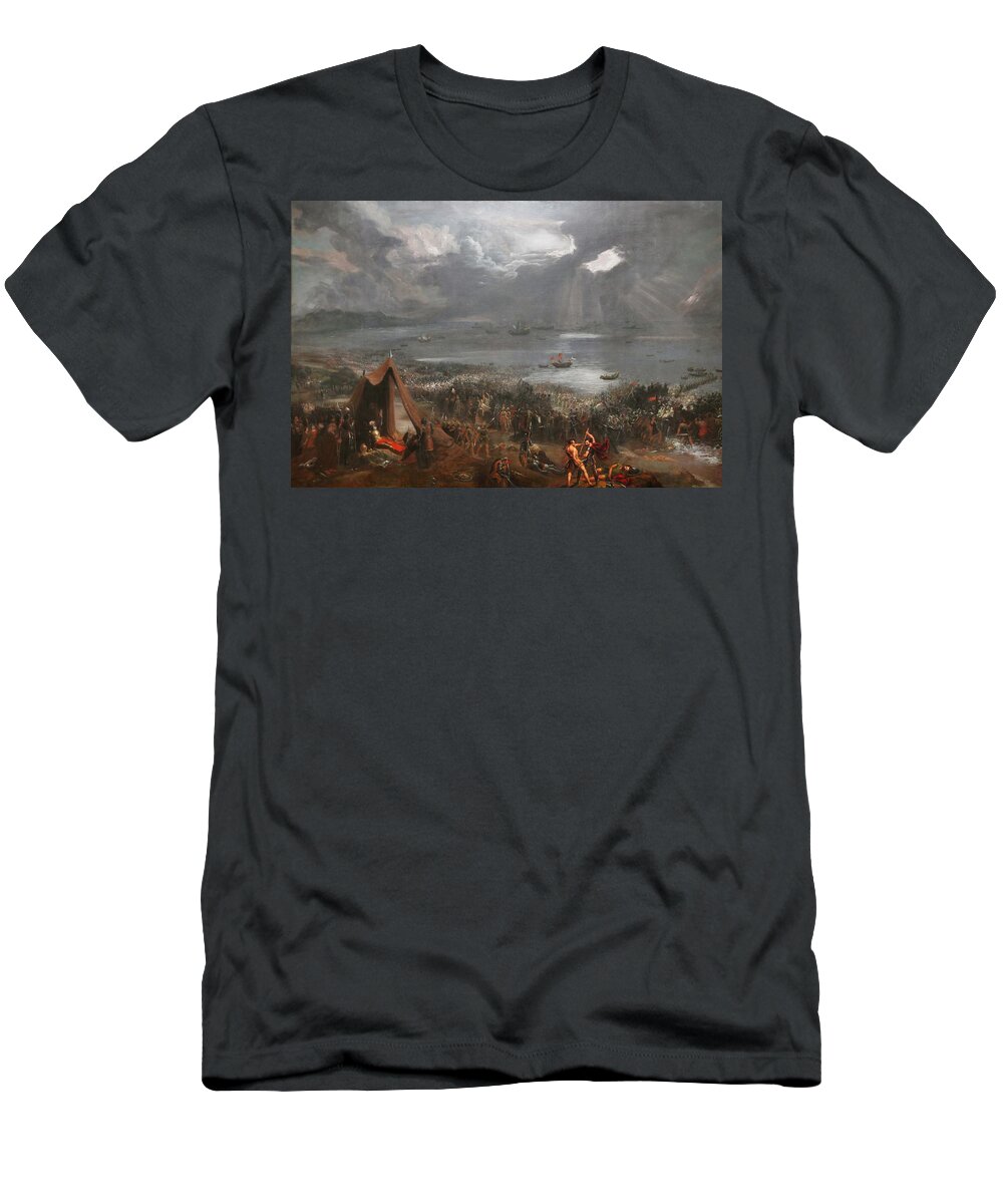 Hugh T-Shirt featuring the painting The Battle of Clontarf by Hugh Frazer