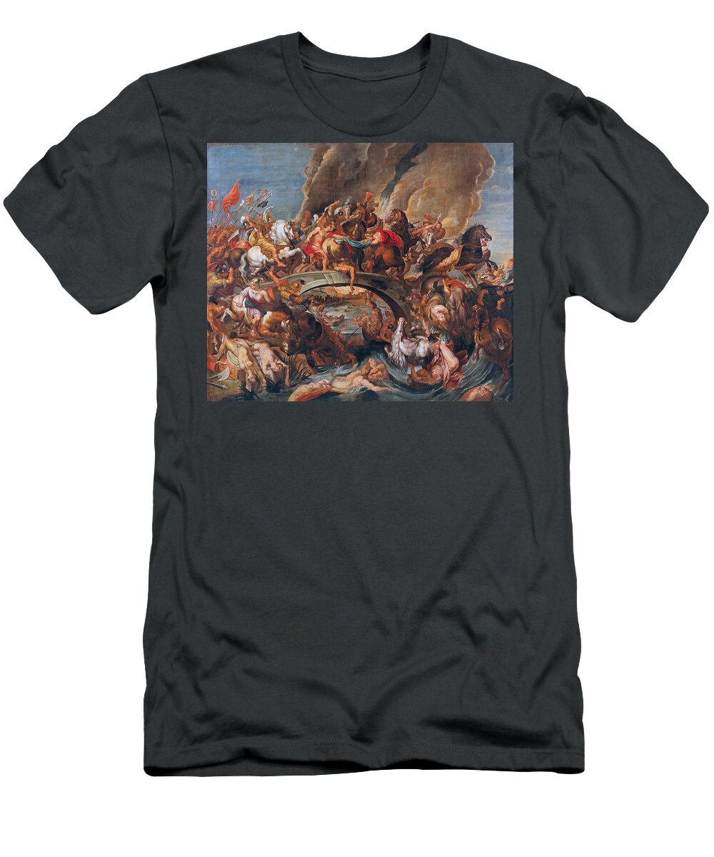 Studio Of Peter Paul Rubens T-Shirt featuring the painting The Battle of the Amazons by Studio of Peter Paul Rubens