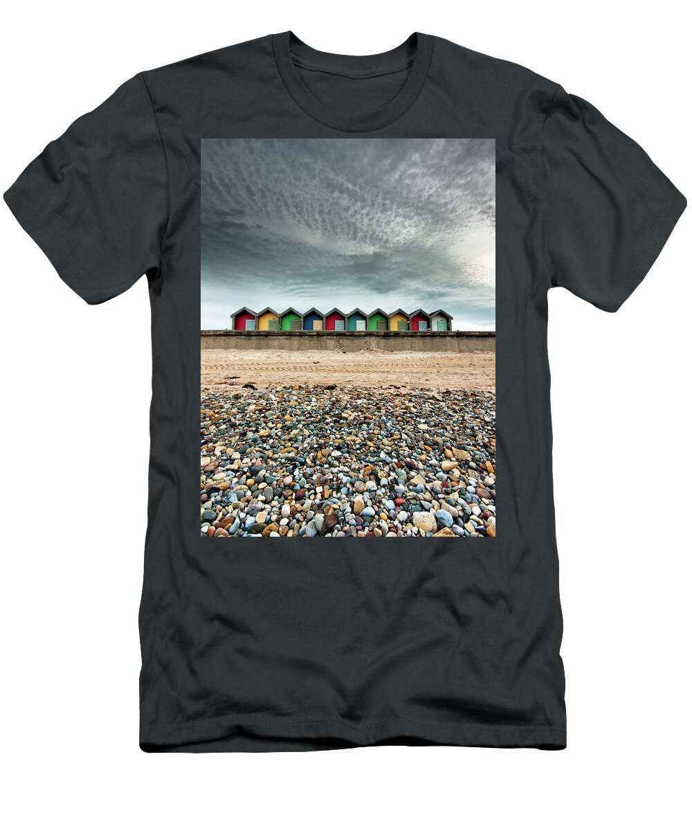 Beach Huts T-Shirt featuring the photograph The Beach Huts by Anita Nicholson