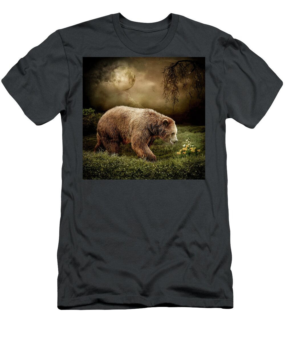 Grizzly Bear T-Shirt featuring the digital art The Bear by Maggy Pease