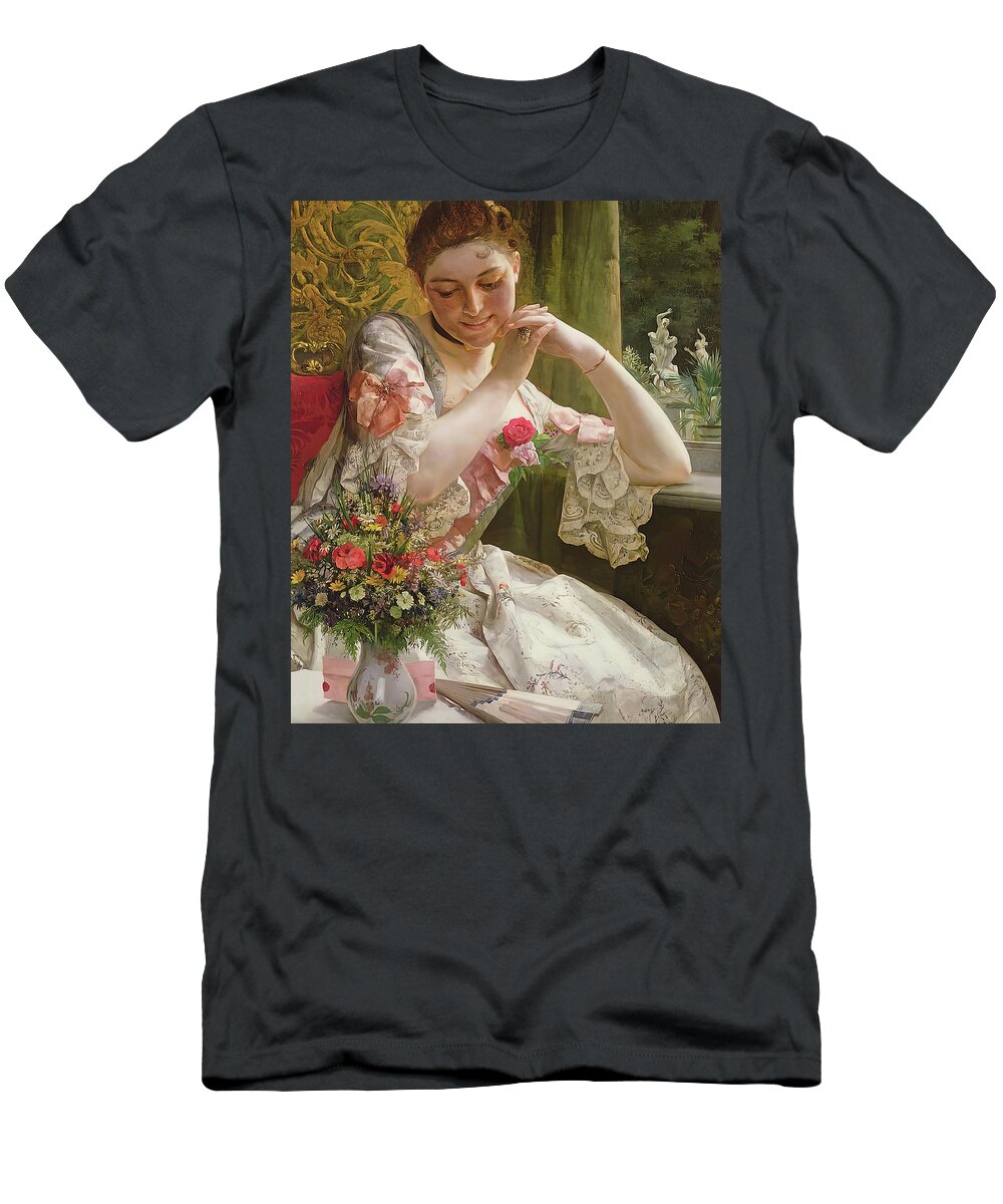 The Bouquet T-Shirt featuring the photograph The Bouquet by Oswald Achenbach