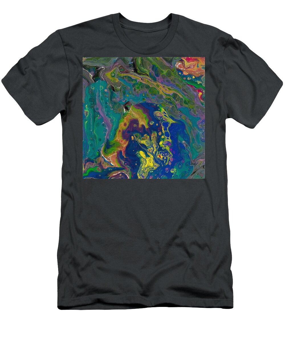Abstract T-Shirt featuring the painting The Brain by Gena Herro