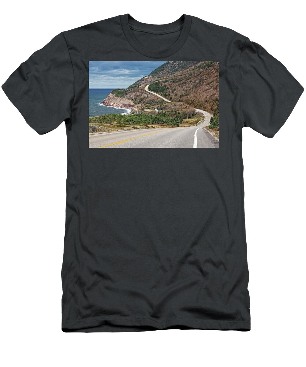 Cabot Trail T-Shirt featuring the photograph The Cabot Trail Journey - Moving On - 3 by Hany J