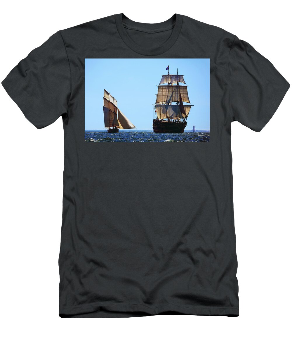 Cancalaise T-Shirt featuring the photograph The Cancalaise and The Etoile du Roy by Frederic Bourrigaud