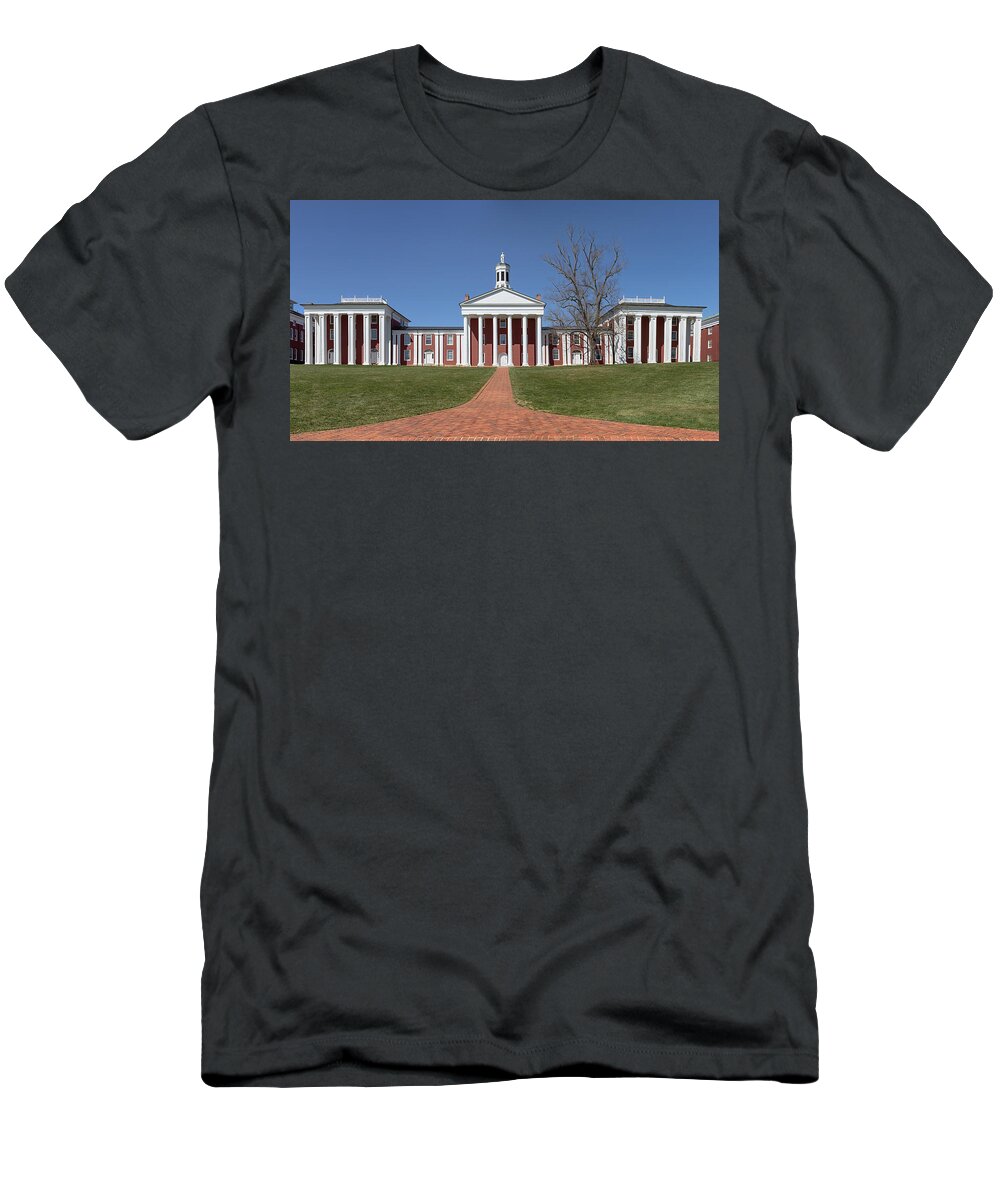 Washington And Lee University T-Shirt featuring the photograph The Colonnade - Washington and Lee University by Susan Rissi Tregoning