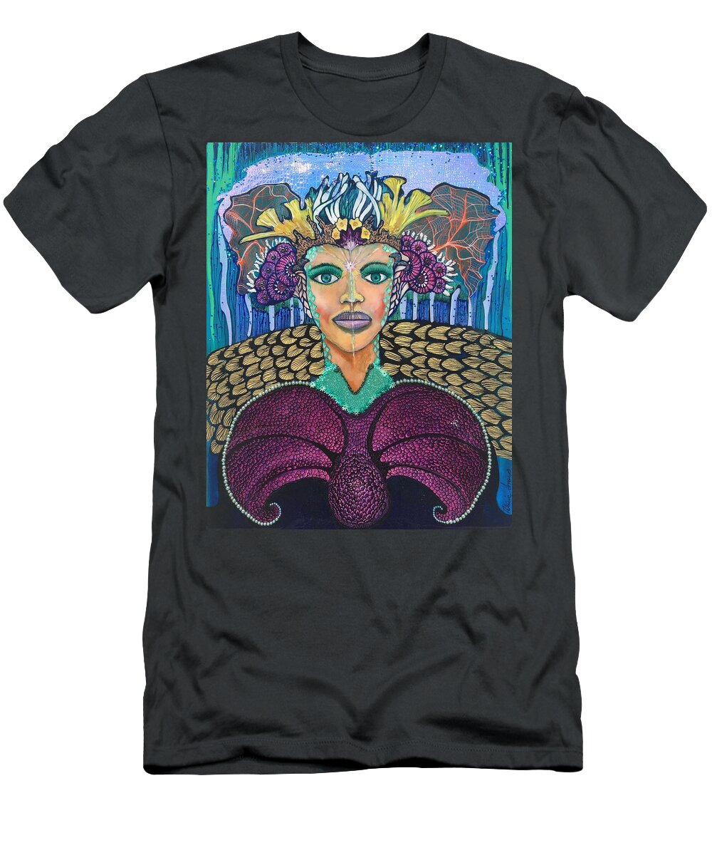 Painting T-Shirt featuring the painting The Coral Queen by Patricia Arroyo