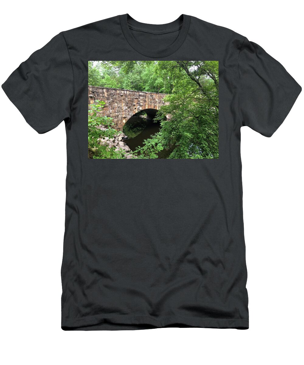 Photography T-Shirt featuring the photograph The Davies Bridge over Cedar Creek by Michael Dean Shelton