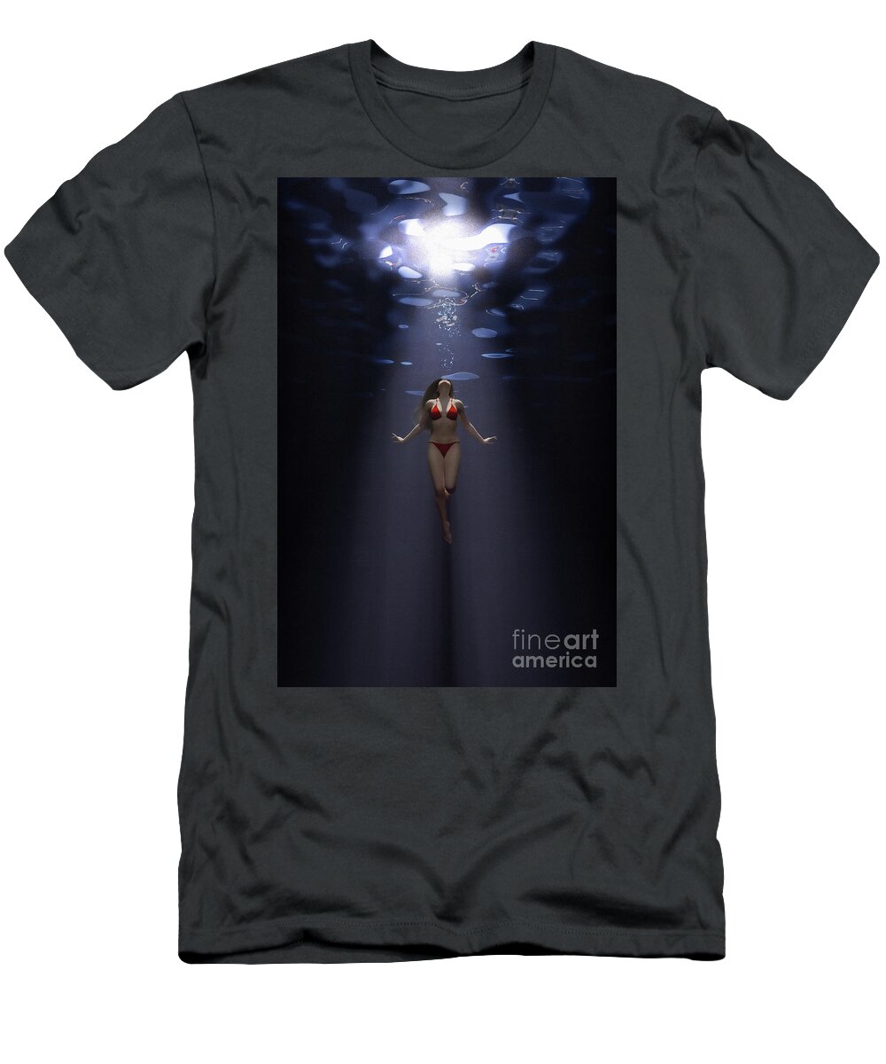 Clayton T-Shirt featuring the digital art The Depths by Clayton Bastiani