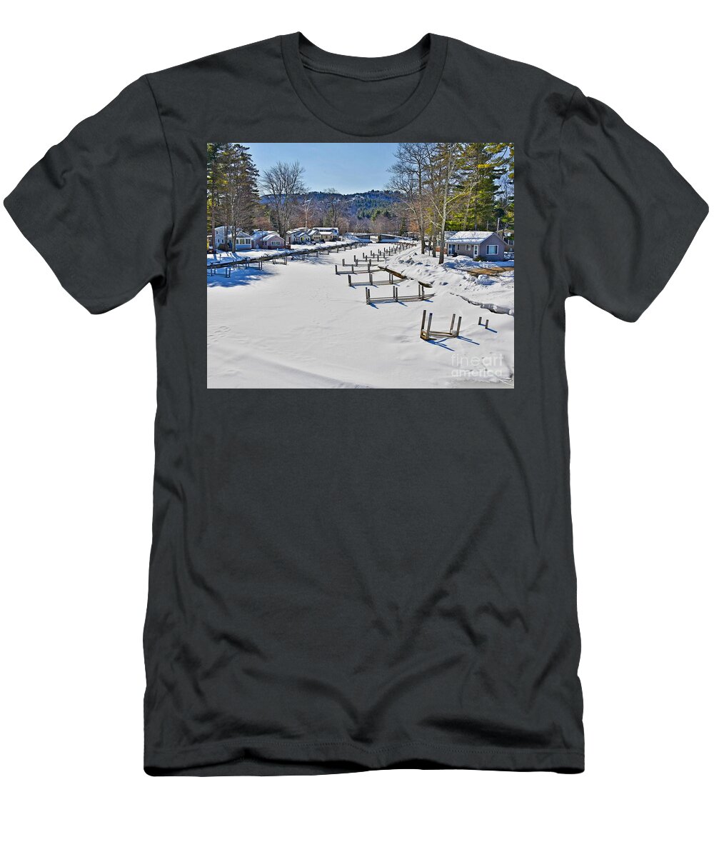 New Hampshire T-Shirt featuring the photograph The Docks by Steve Brown