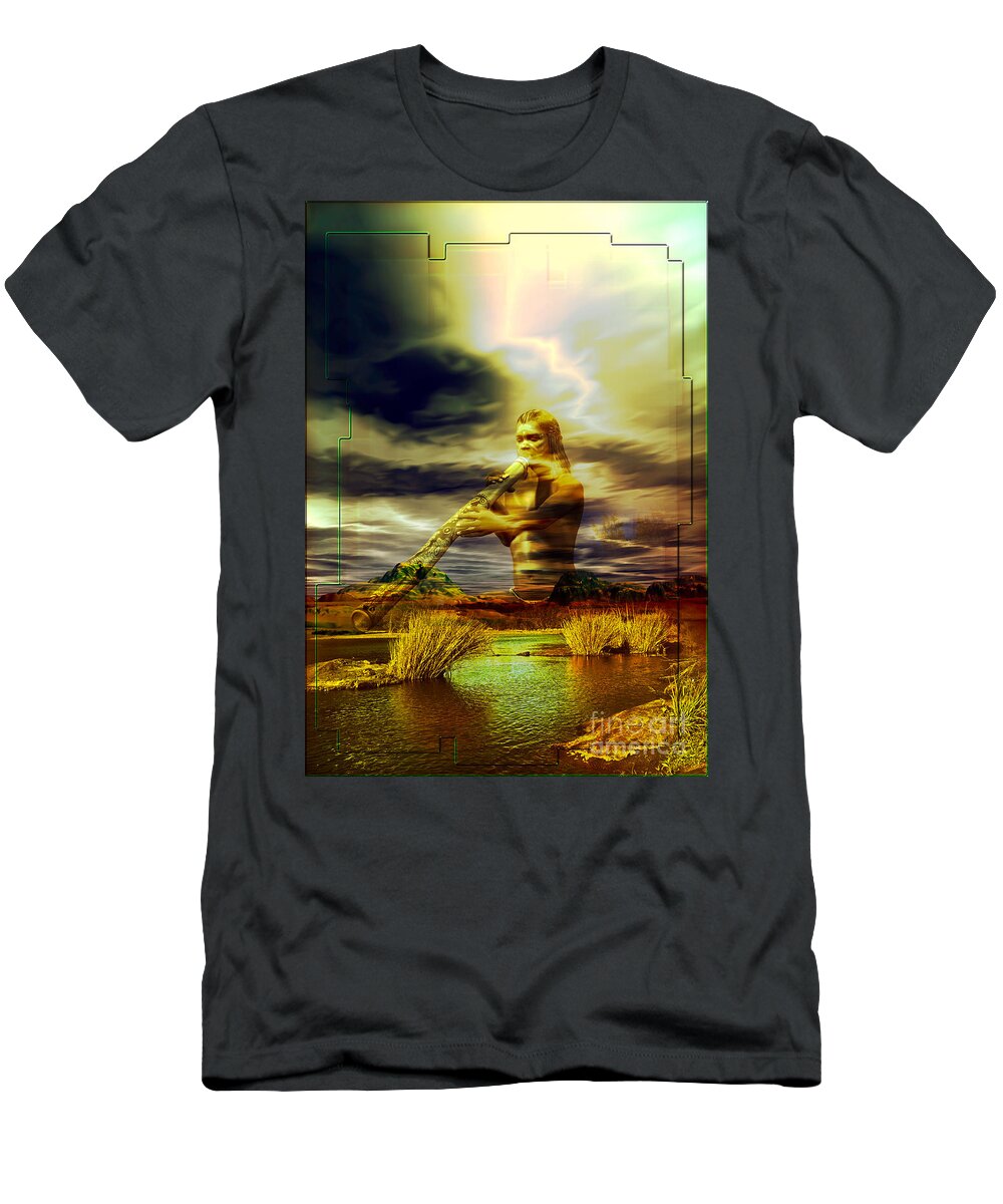 Australiana T-Shirt featuring the digital art THE DREAMING b by Shadowlea Is