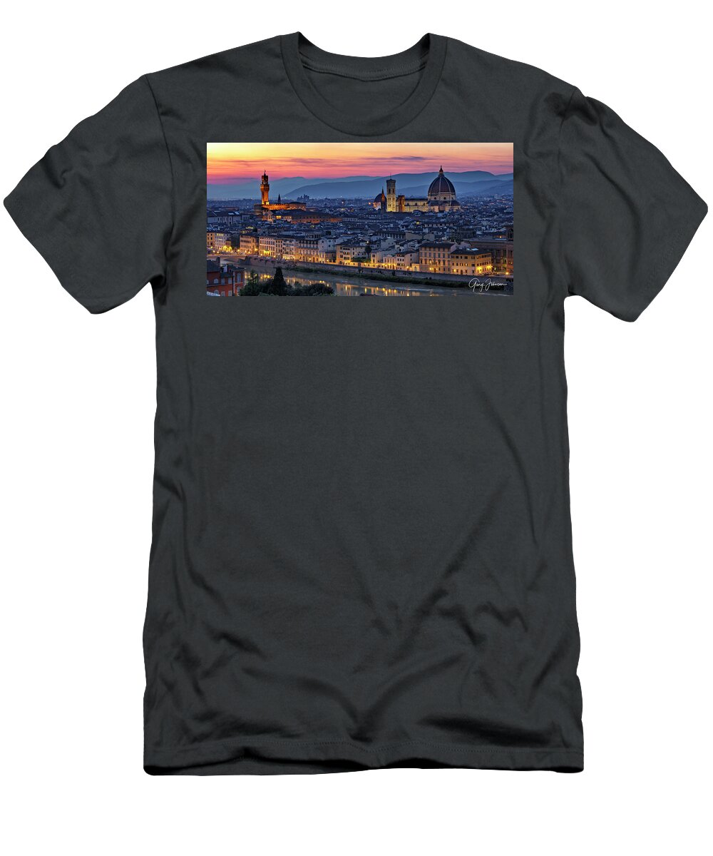 Gary Johnson T-Shirt featuring the photograph The Duomo in Florence, Italy by Gary Johnson