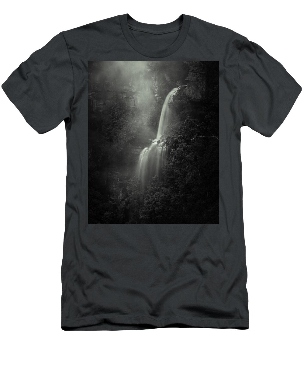 Monochrome T-Shirt featuring the photograph The Fall by Grant Galbraith