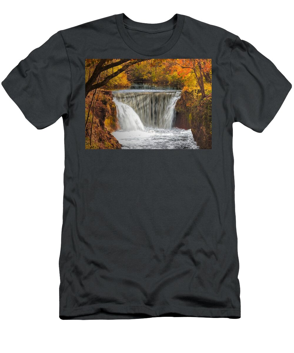  T-Shirt featuring the photograph The Falls at Cedarville by Jack Wilson