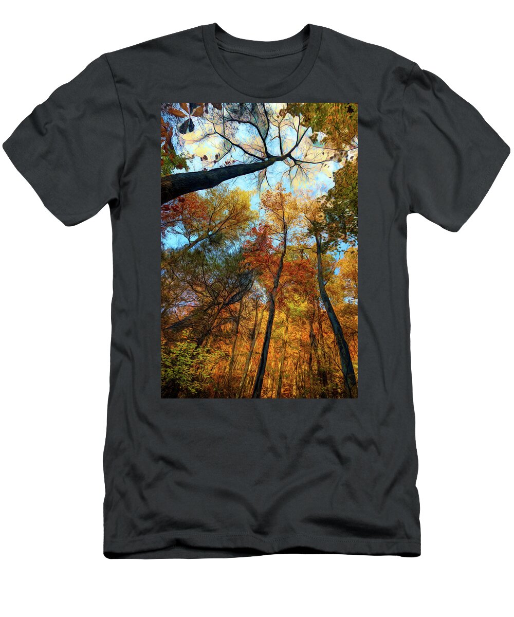 Clouds T-Shirt featuring the photograph The Forest's Embrace Painting by Debra and Dave Vanderlaan