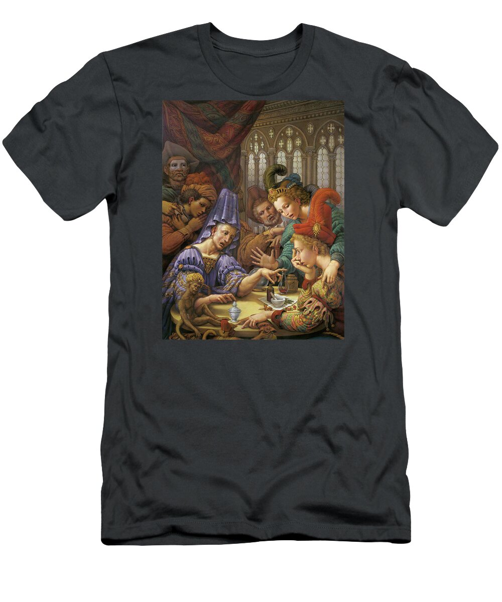 Fortune Teller T-Shirt featuring the pastel The Fortune Teller by Kurt Wenner