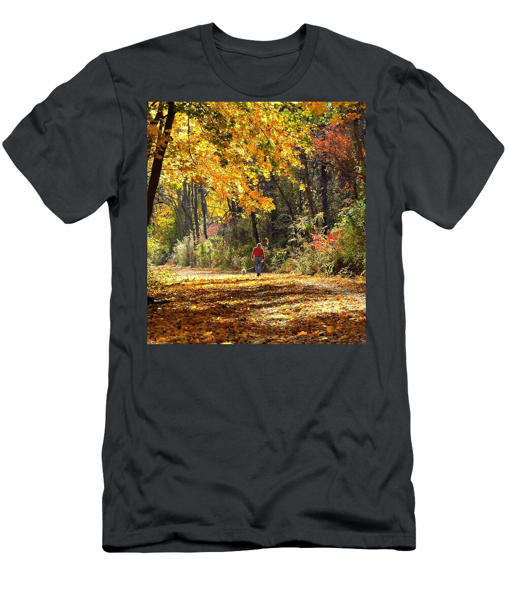 Autumn T-Shirt featuring the photograph The Gilding by Tami Quigley
