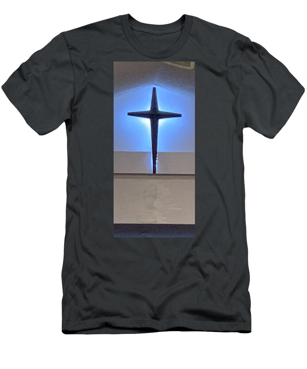 Cross T-Shirt featuring the photograph The Glow of Peace by Lee Darnell