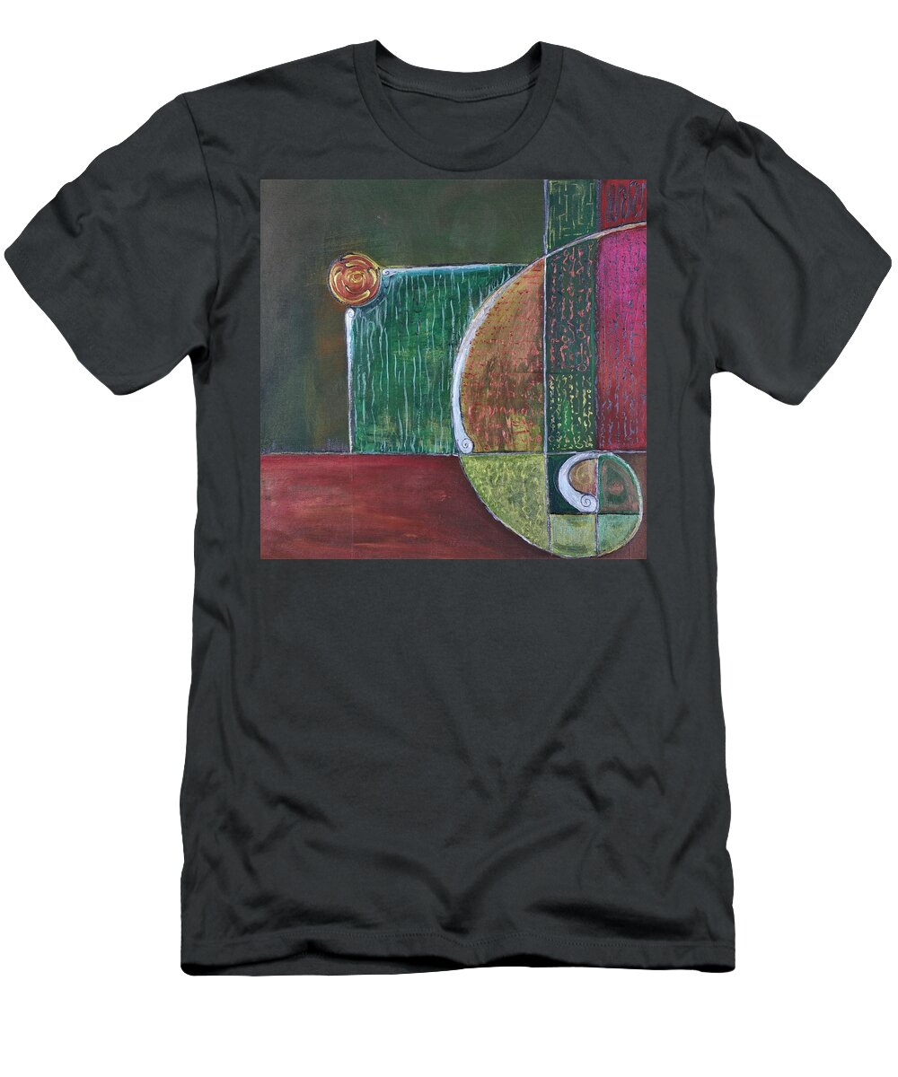 Abstract T-Shirt featuring the painting The Golden Mean by Raymond Fernandez