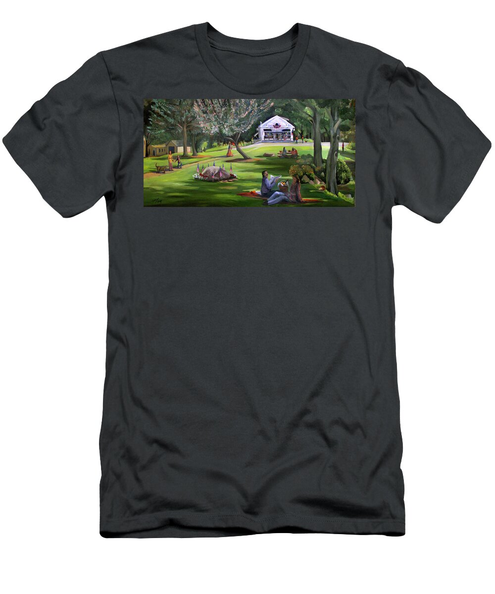 Memorial Day T-Shirt featuring the painting The Granville Green by Nancy Griswold