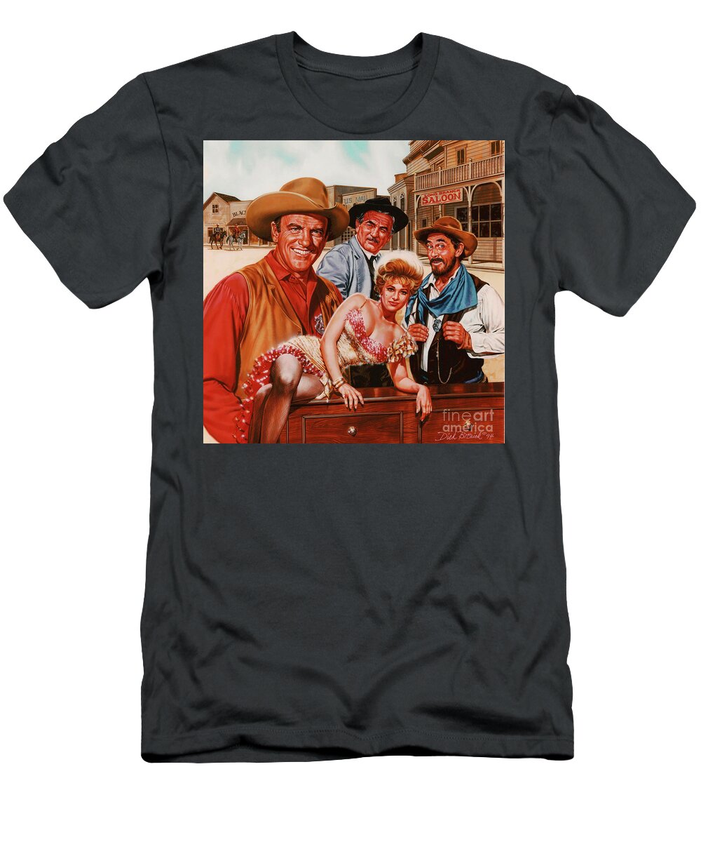 The Gunsmoke Cast T-Shirt by Dick Bobnick - Fine Art America