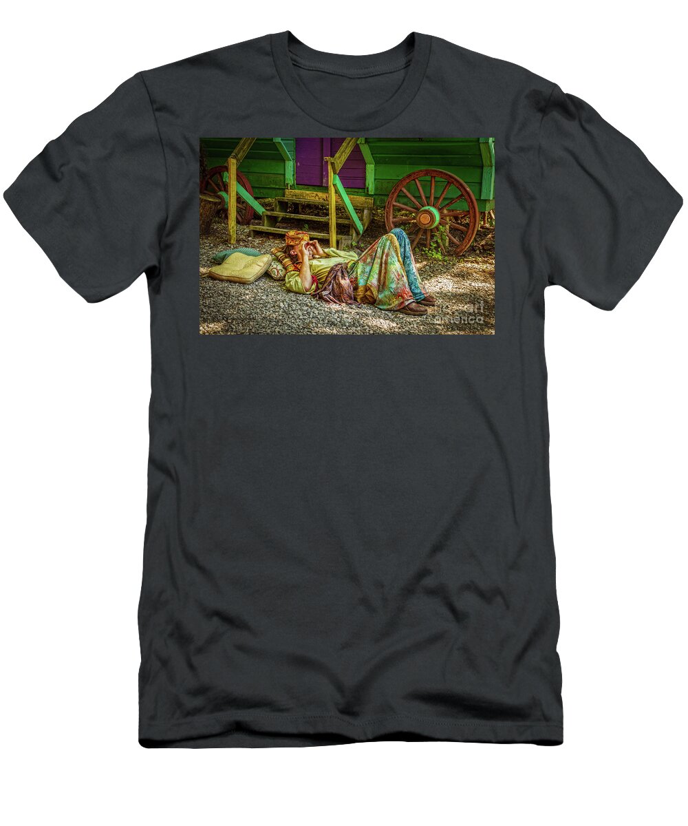 Romany T-Shirt featuring the photograph The Gypsy Caravan by Susan Vineyard