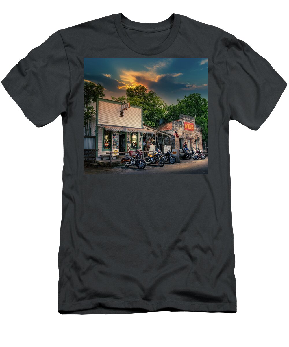 11th Street T-Shirt featuring the photograph The home of the bikers by Micah Offman