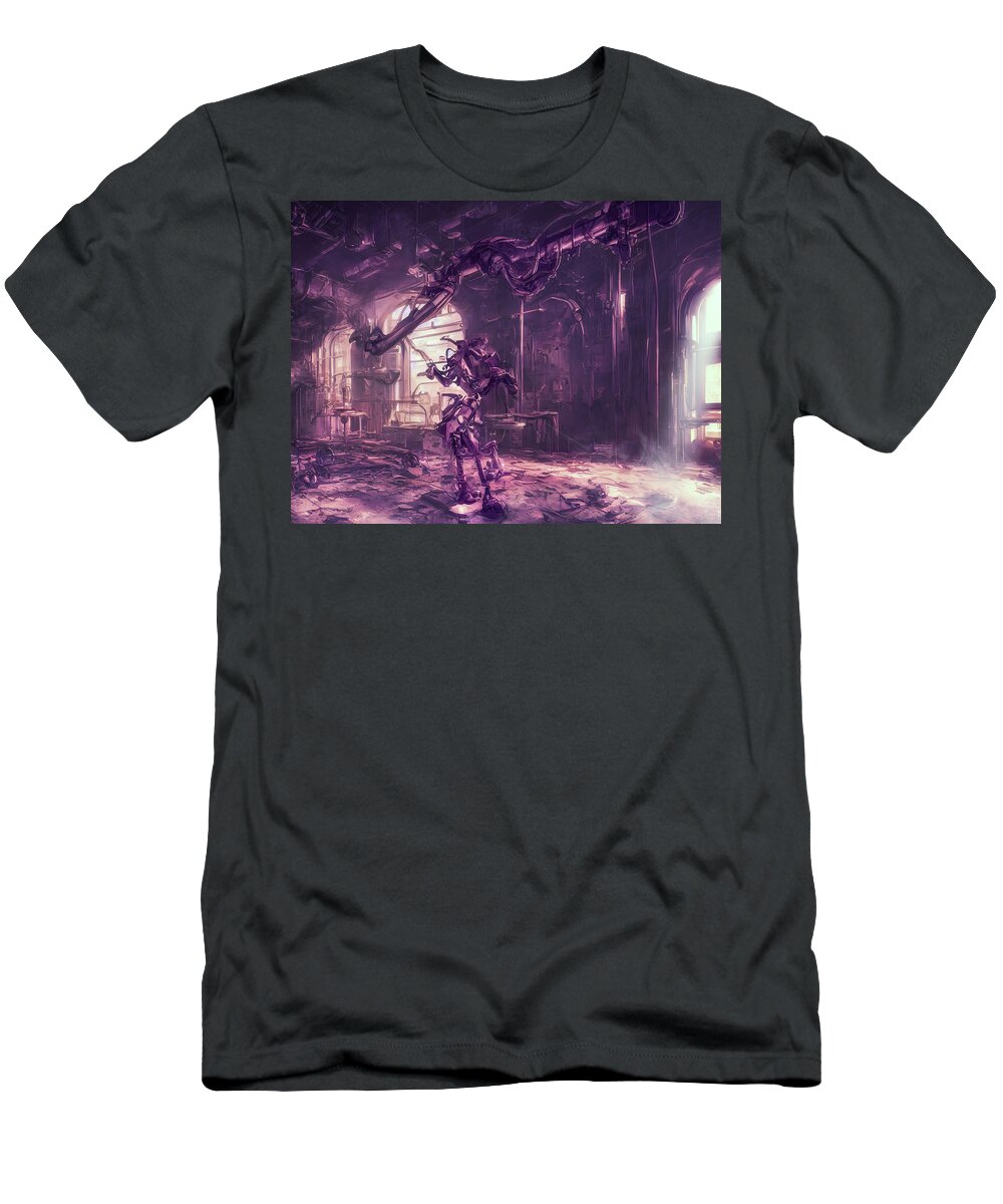 Aiart T-Shirt featuring the digital art The infirmary by Micah Offman