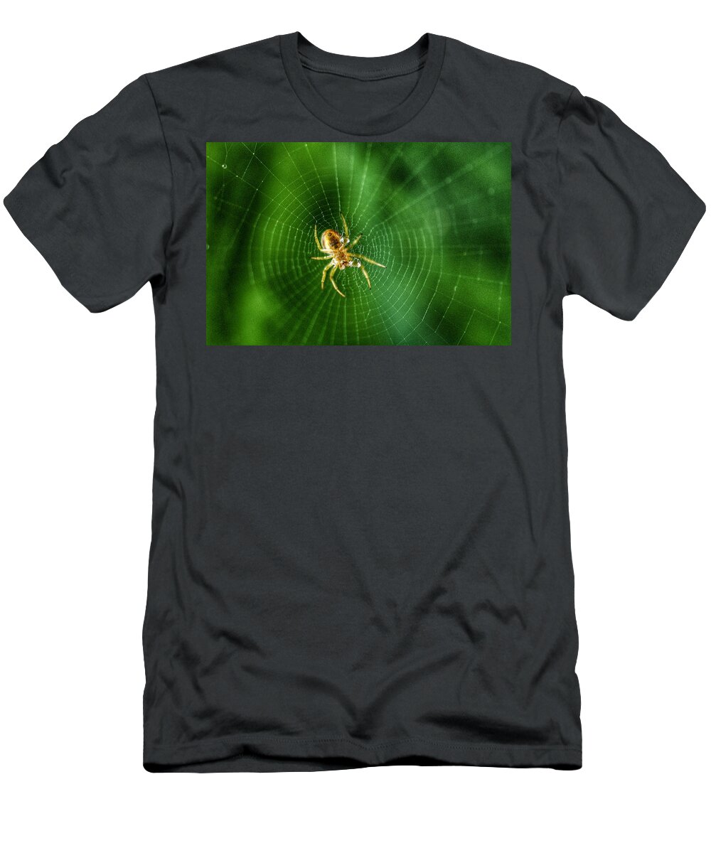 Photo T-Shirt featuring the photograph The Itsy Bitsy Spider by Evan Foster