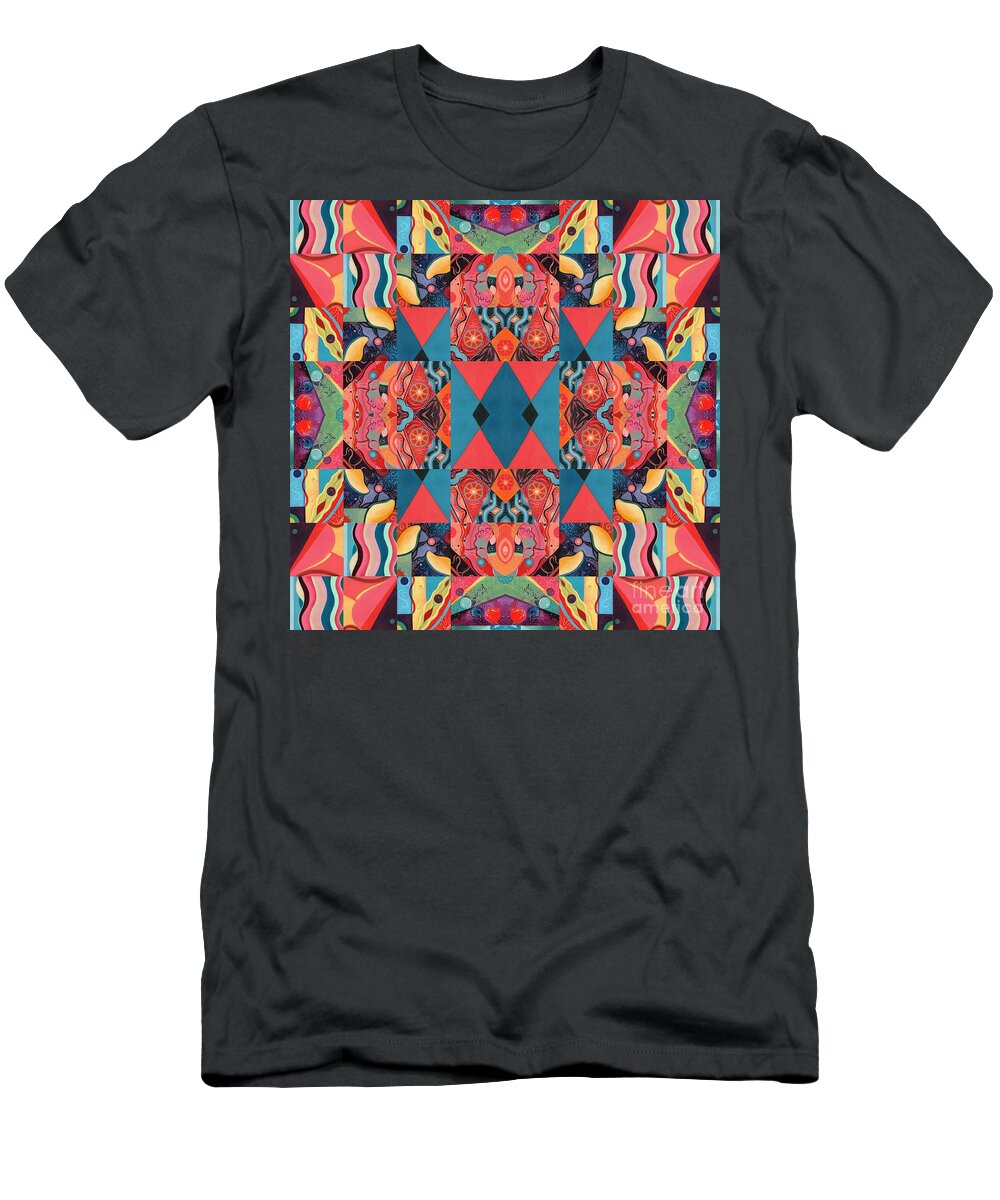 The Joy Of Design Mandala Series Puzzle 8 Arrangement 5 By Helena Tiainen T-Shirt featuring the painting The Joy of Design Mandala Series Puzzle 8 Arrangement 5 by Helena Tiainen