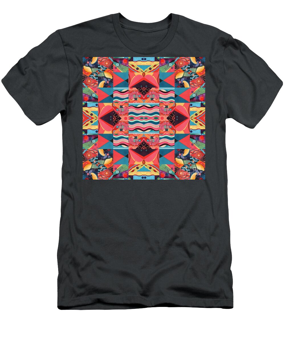 The Joy Of Design Mandala Series Puzzle 8 Arrangement 6 By Helena Tiainen T-Shirt featuring the painting The Joy of Design Mandala Series Puzzle 8 Arrangement 6 by Helena Tiainen