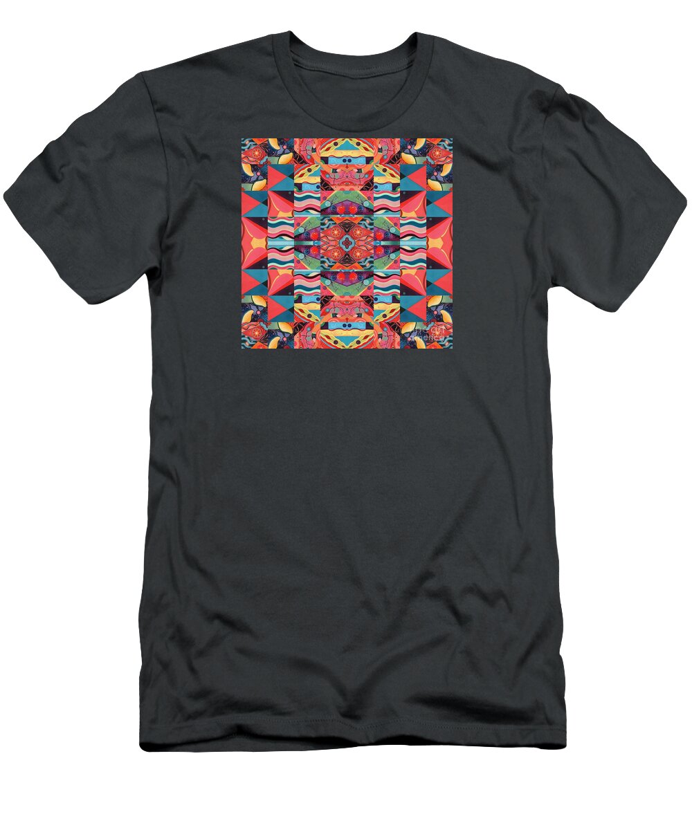 The Joy Of Design Mandala Series Puzzle 8 Arrangement 8 By Helena Tiainen T-Shirt featuring the painting The Joy of Design Mandala Series Puzzle 8 Arrangement 8 by Helena Tiainen