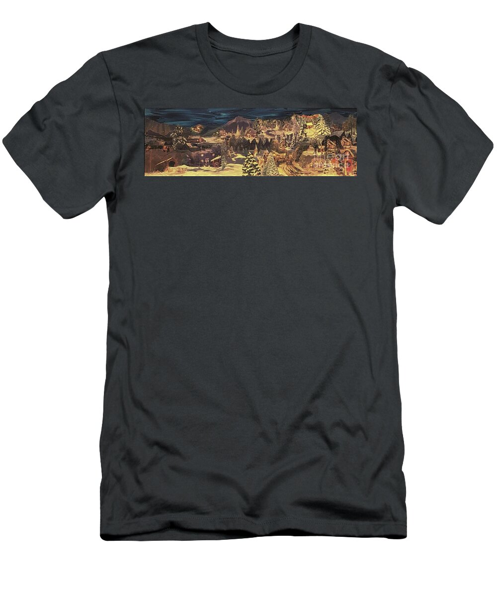 Snow T-Shirt featuring the mixed media The Light Inside by Judith Espinoza