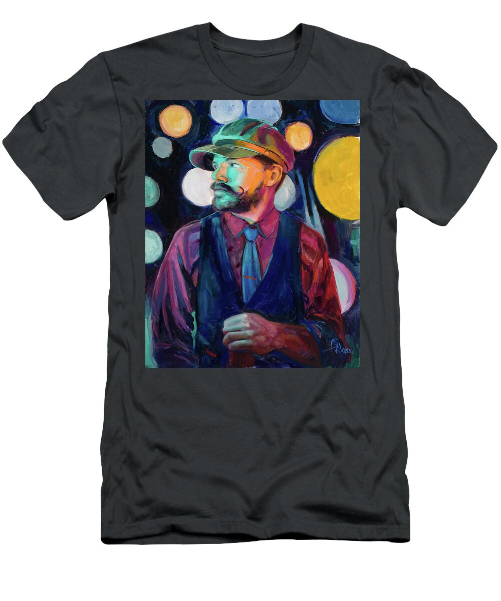 Musician T-Shirt featuring the painting The Musician by Billie Colson