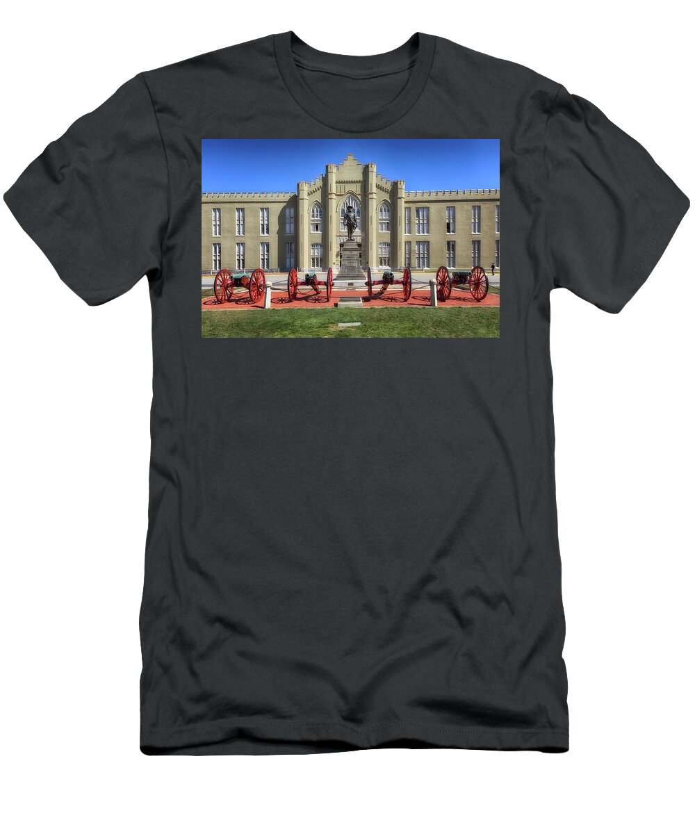 Vmi T-Shirt featuring the photograph The Old Barracks - Virginia Military Institute by Susan Rissi Tregoning