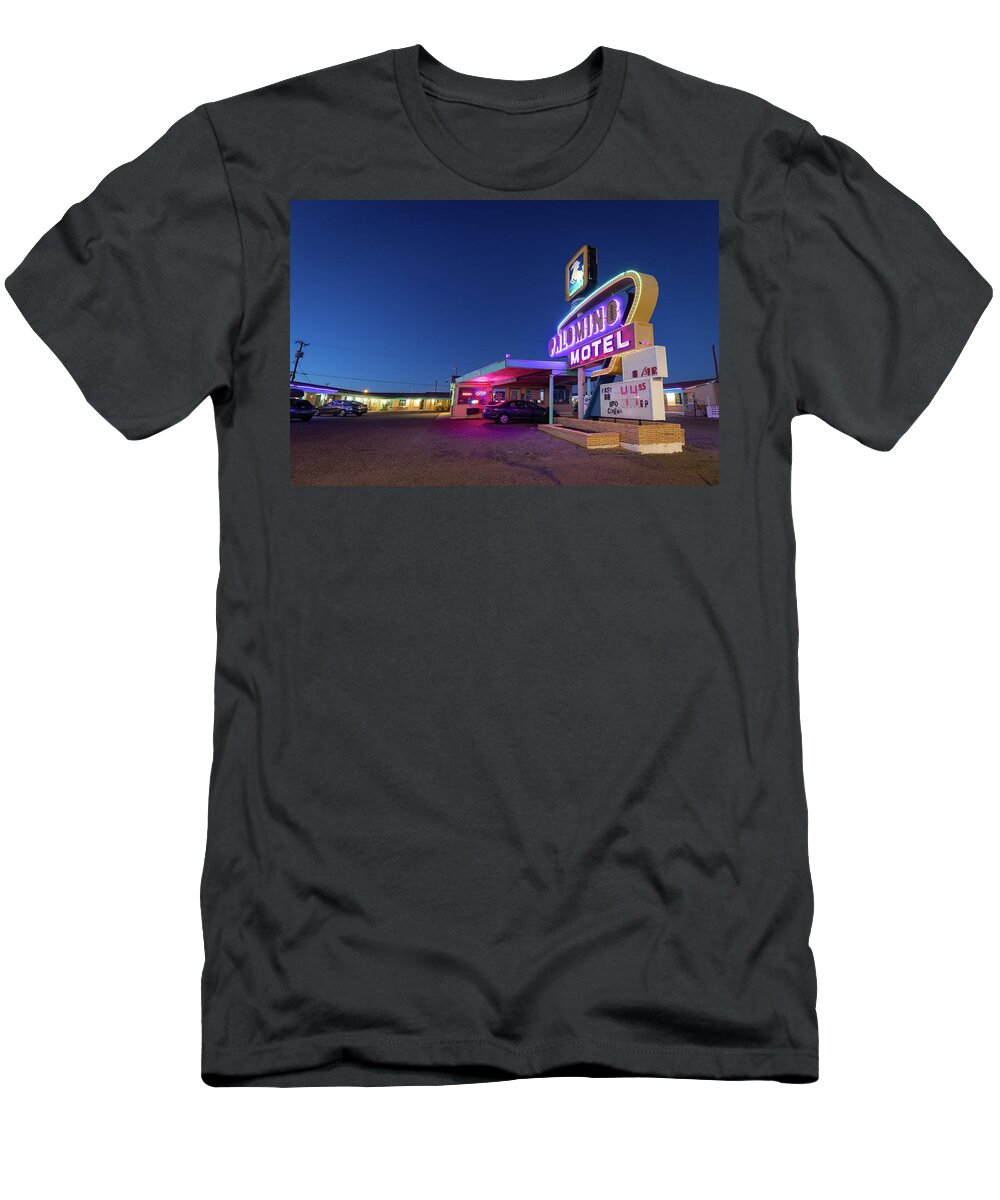 New Mexico T-Shirt featuring the photograph The Palomino Motel by Tim Stanley