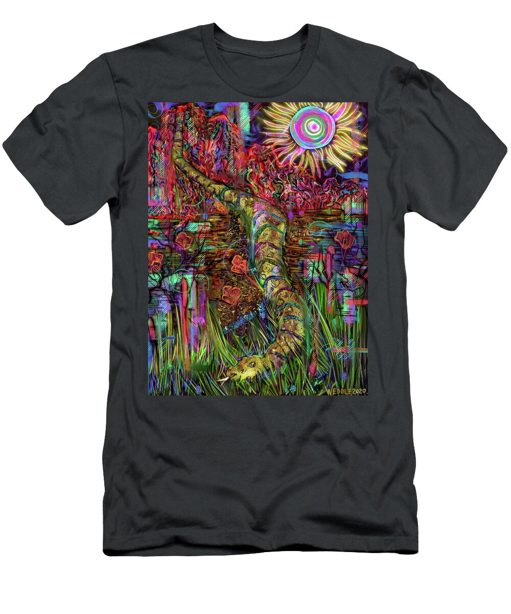 Path T-Shirt featuring the digital art The Path by Angela Weddle