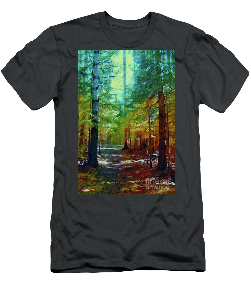 Woods T-Shirt featuring the photograph The Path III by Shirley Moravec
