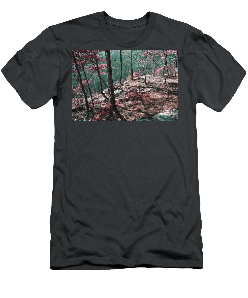 Obed T-Shirt featuring the photograph The Point Trail Infrared by Phil Perkins