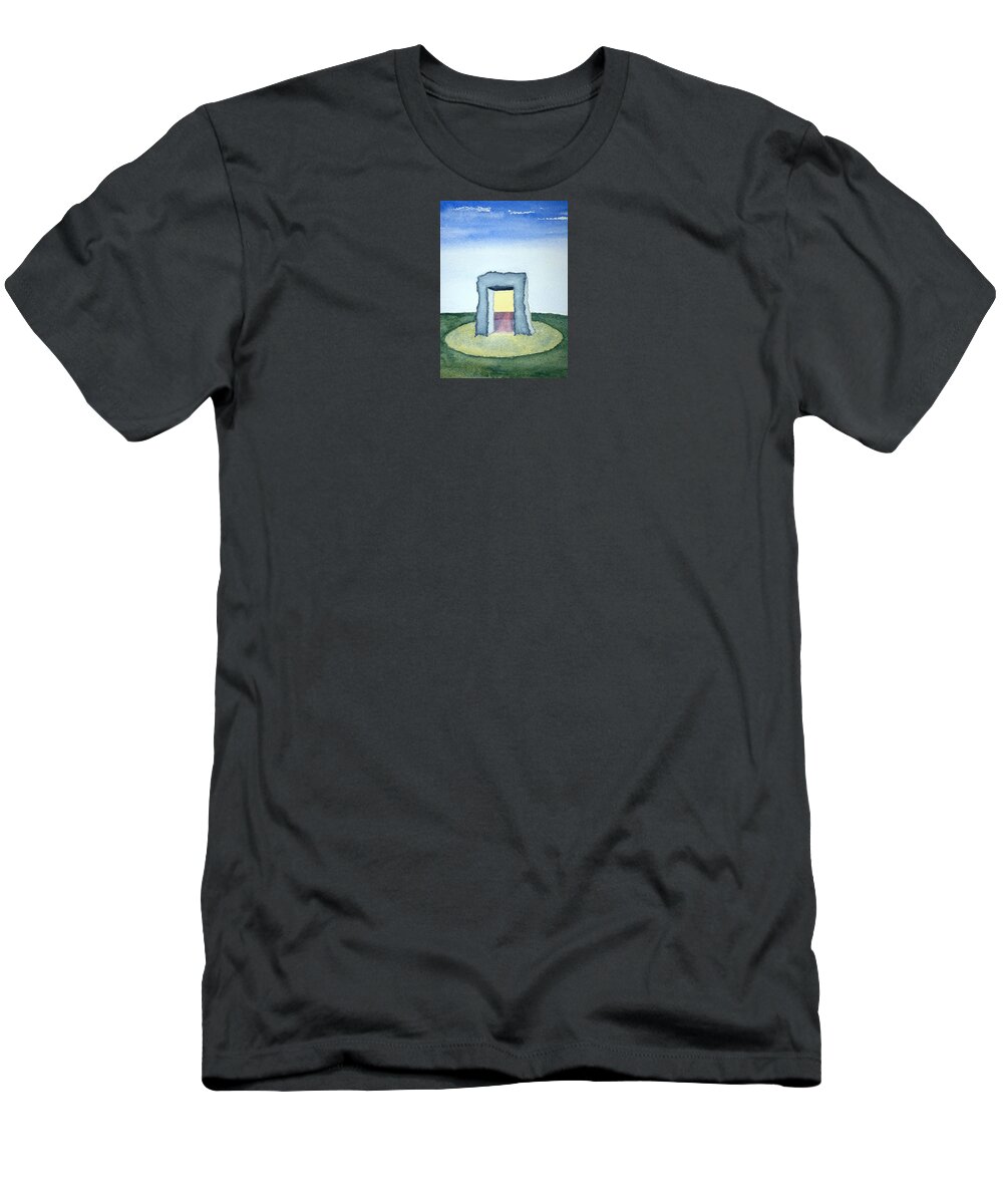 Watercolor T-Shirt featuring the painting The Portal by John Klobucher