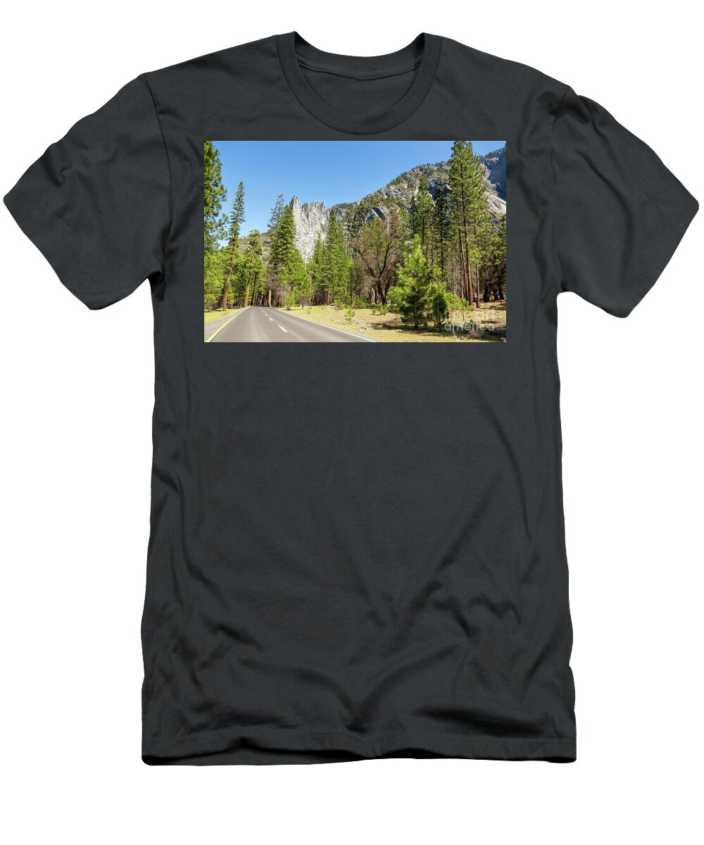 Road T-Shirt featuring the photograph The road through Yosemite National Park, California, USA by Jane Rix