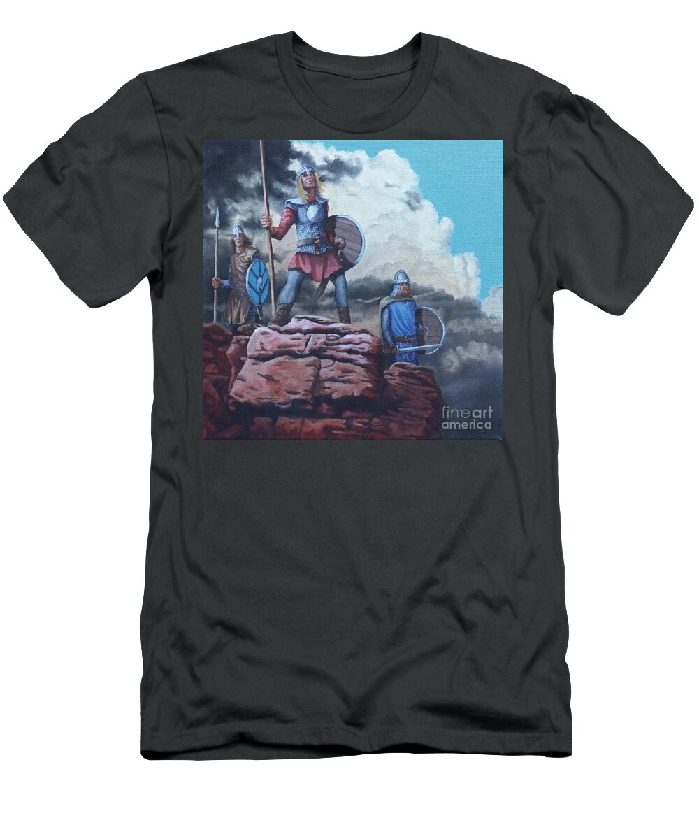 Medieval T-Shirt featuring the painting The Sentinels by Ken Kvamme