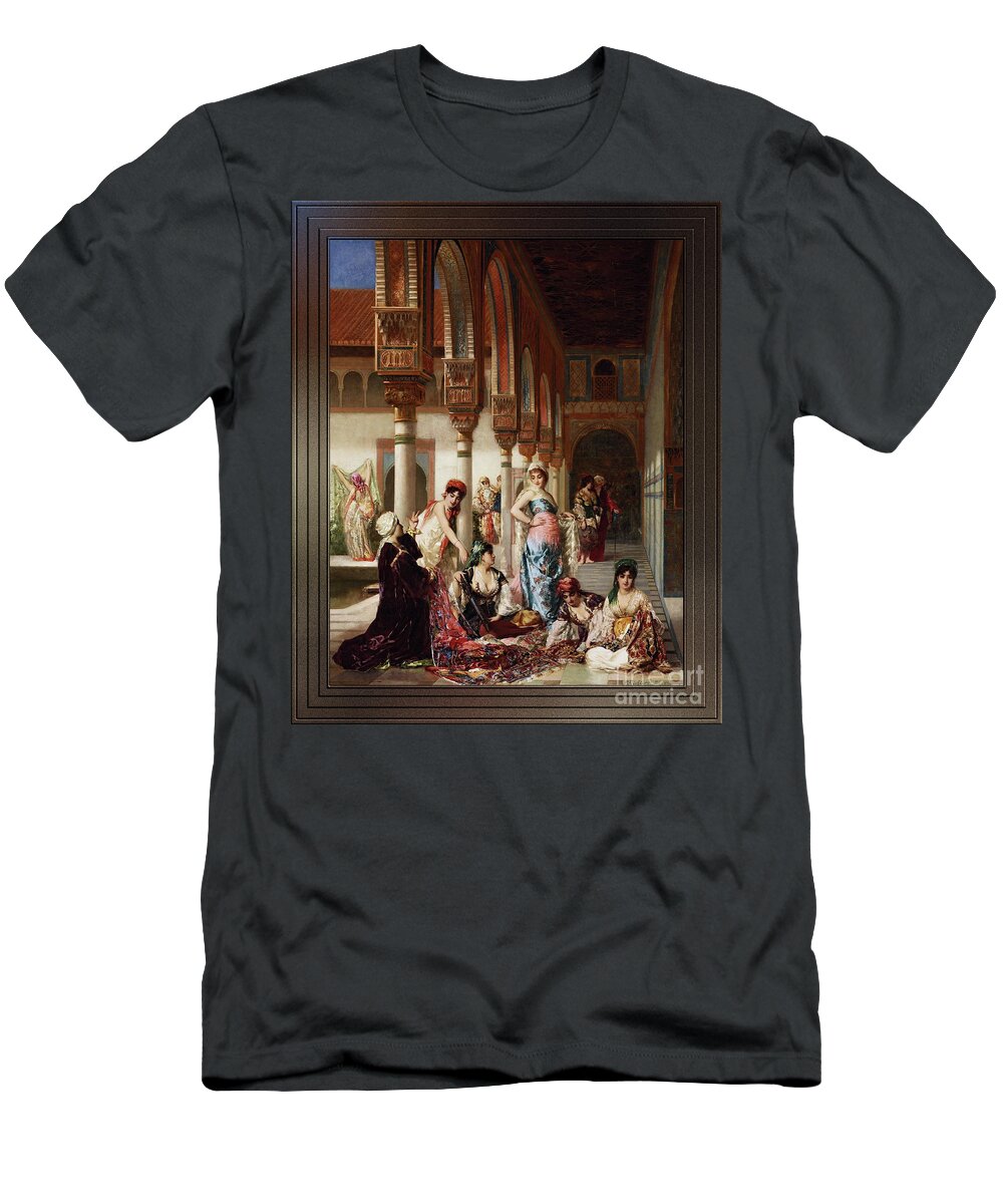 Silk Market T-Shirt featuring the painting The Silk Market by Edouard Frederic Wilhelm Richter by Rolando Burbon