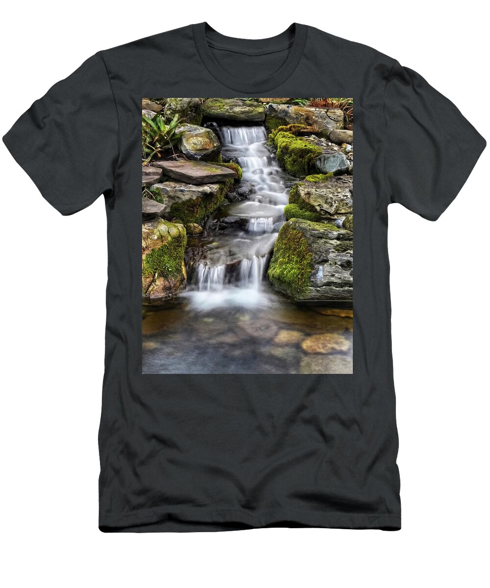 Waterfall T-Shirt featuring the photograph The Small Waterfall by Gary Slawsky