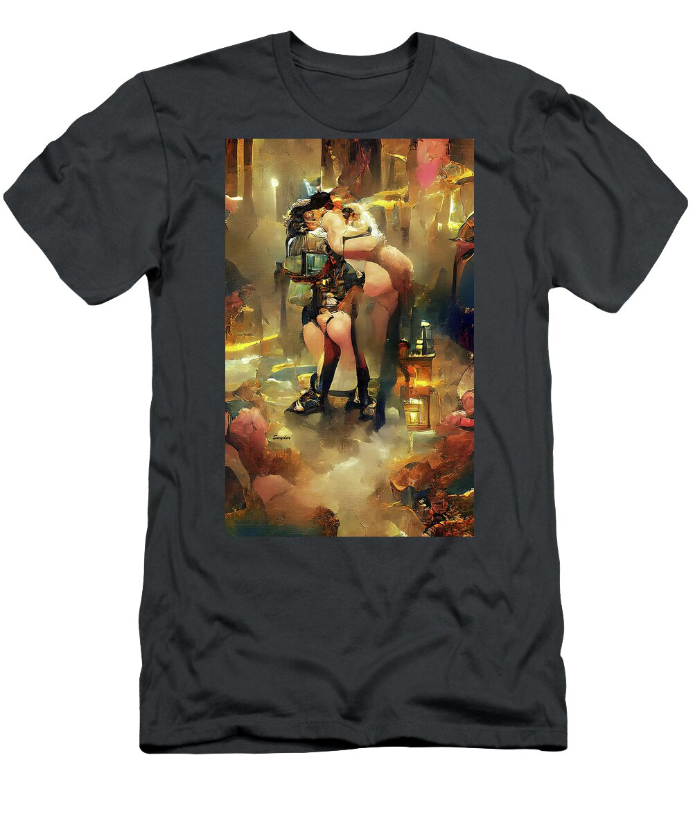 Steampunk T-Shirt featuring the photograph The Steampunk Sex Machine AI by Floyd Snyder