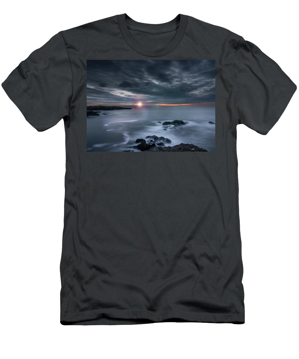 Sunset T-Shirt featuring the photograph The sun sets at Mendocino Headlands State Park by Alessandra RC
