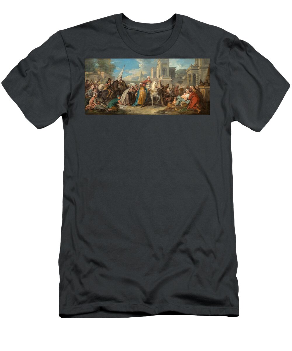 Jean-francois Detroy T-Shirt featuring the painting The Triumph of Mordecai by Jean-Francois Detroy