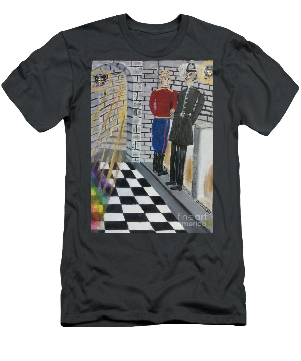 Gay T-Shirt featuring the painting The Victorian Gay Scene by David Westwood