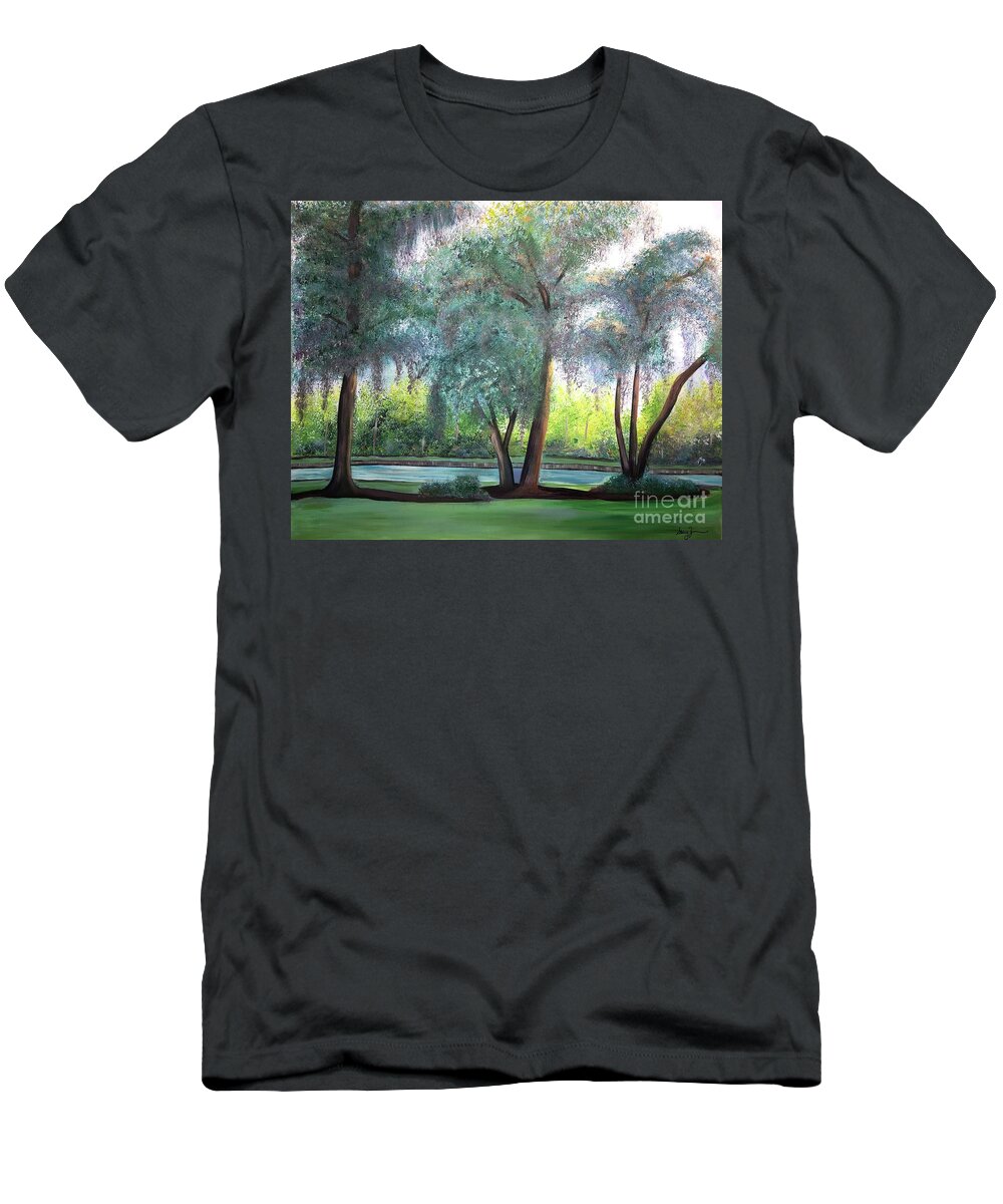 Hilton Head T-Shirt featuring the painting The Villa by Stacey Zimmerman