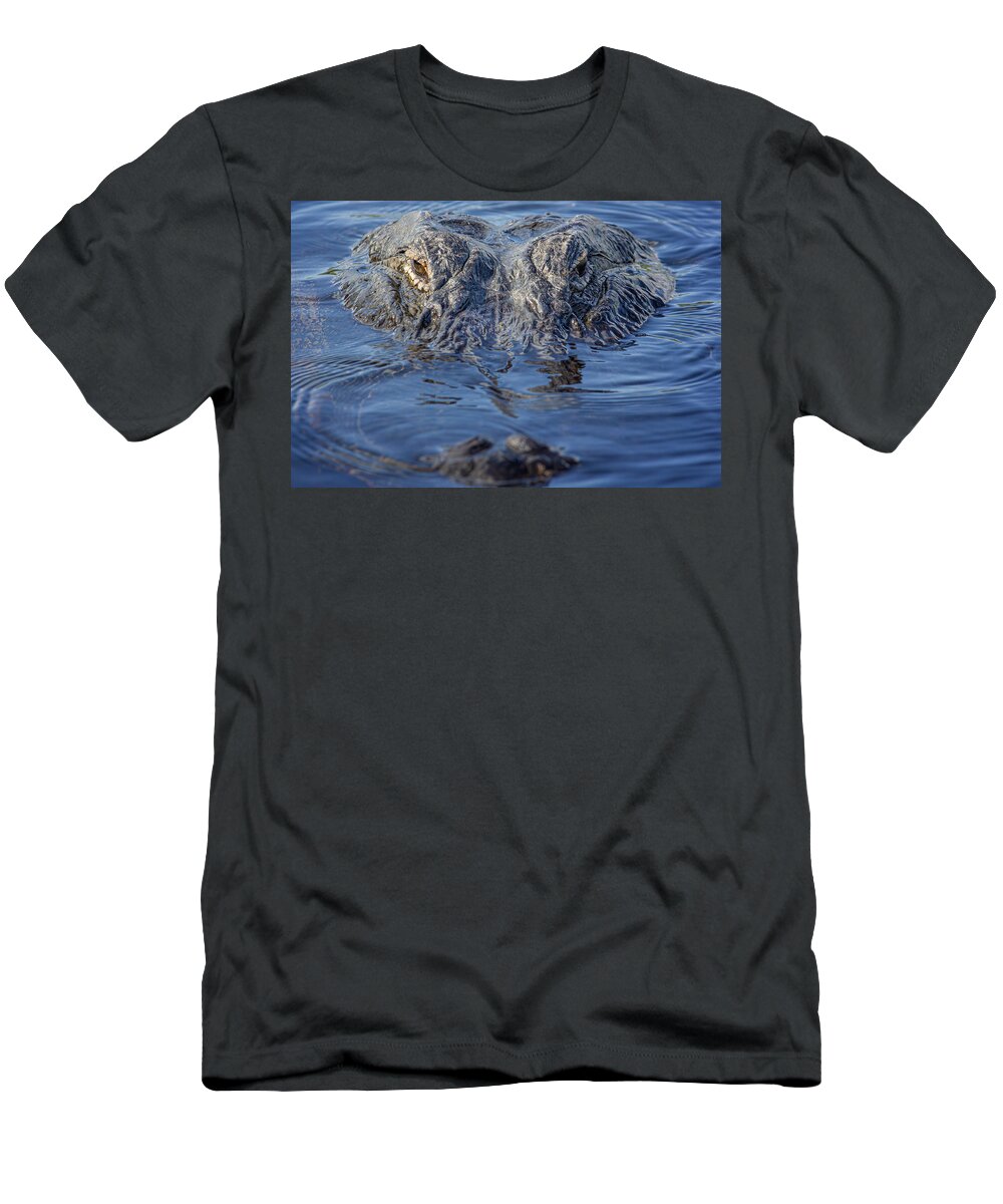 Alligator T-Shirt featuring the photograph The Visitor by Mark Andrew Thomas